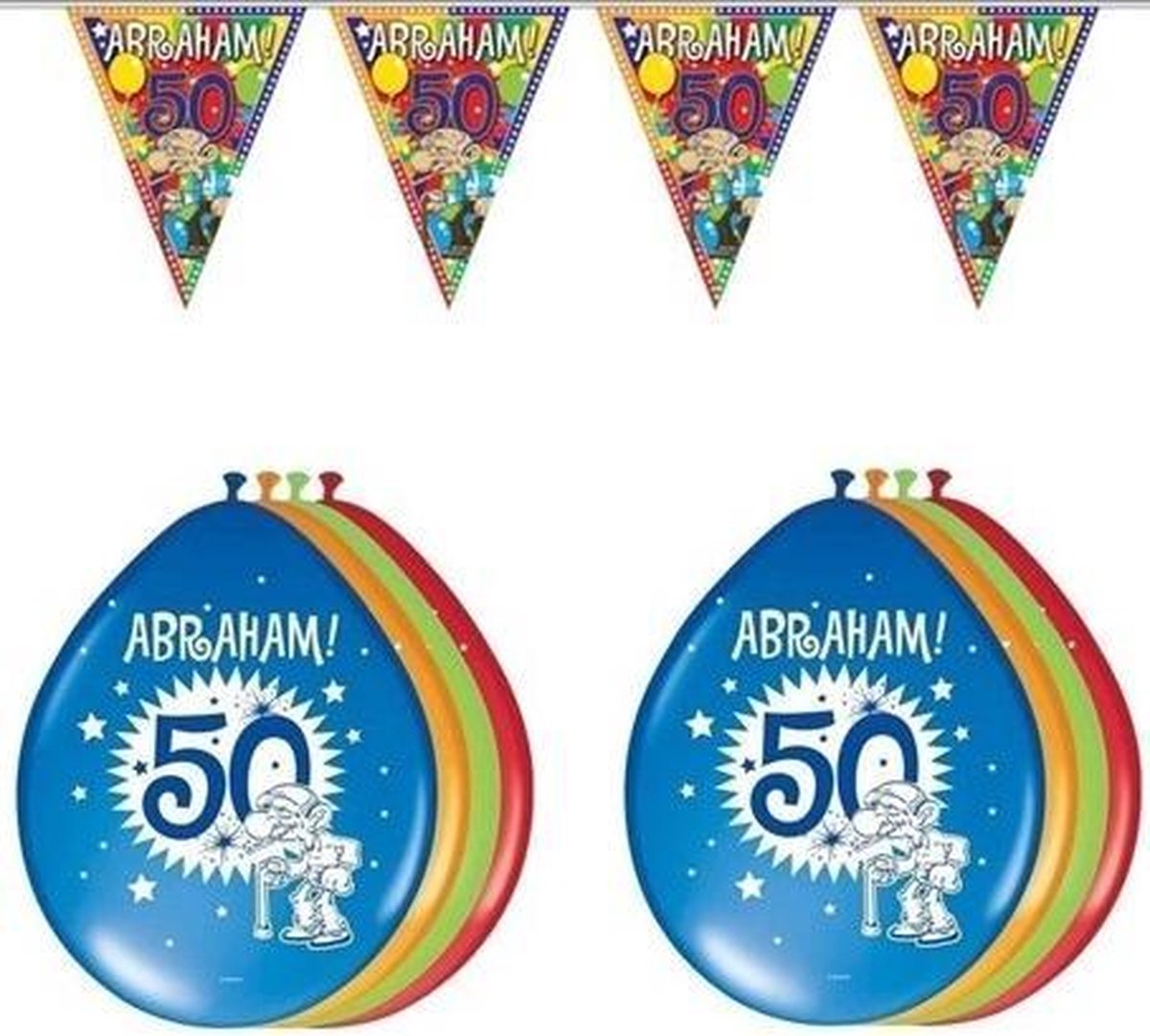 Abraham Party Pakket | Abraham | 50 Jaar | Verjaardag | Slinger | Ballonnen
