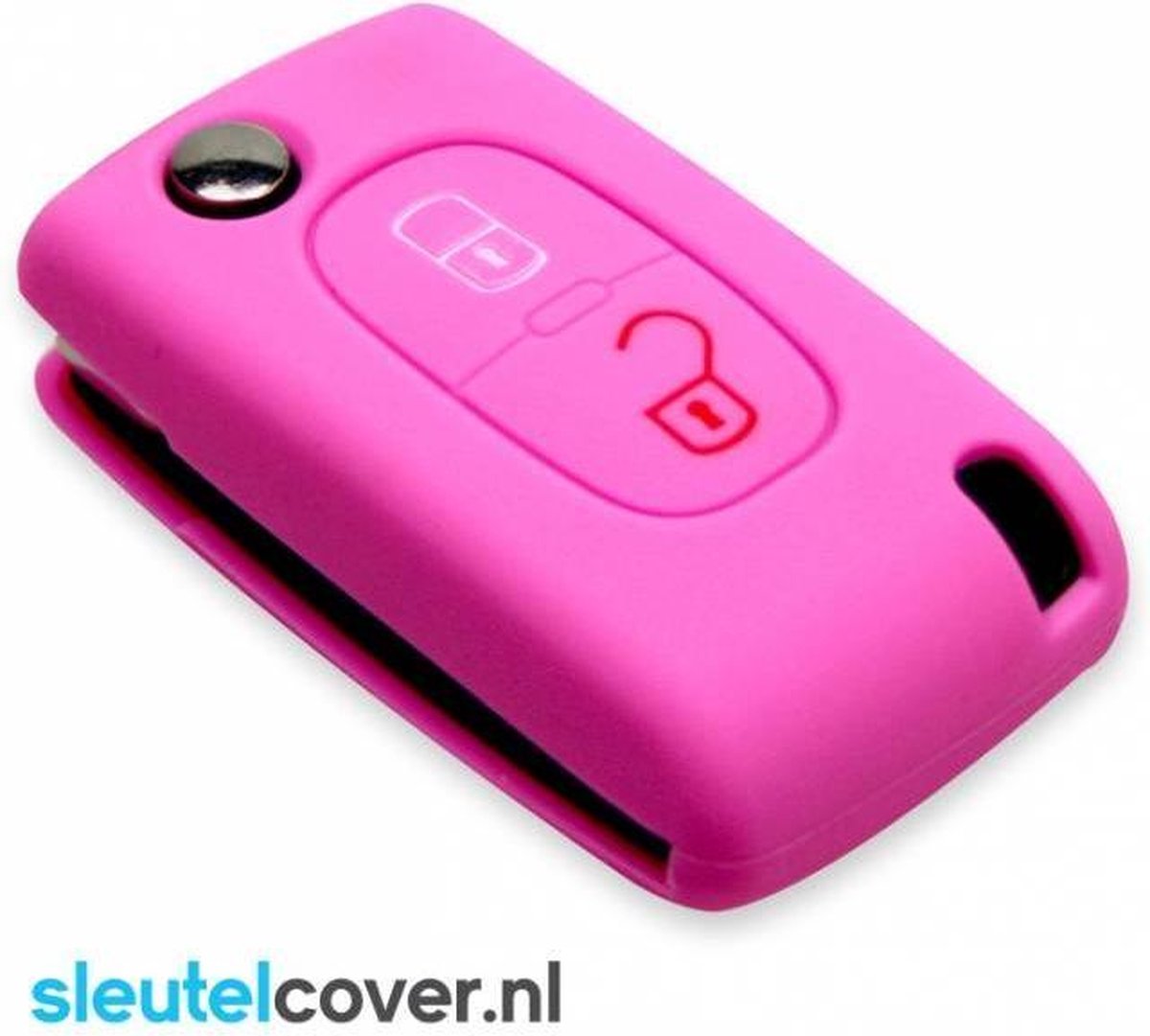 Citroën SleutelCover - Roze / Silicone sleutelhoesje / beschermhoesje autosleutel