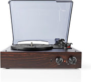 Turntable | 18 W | PC Conversion | Dust Cover | Brown