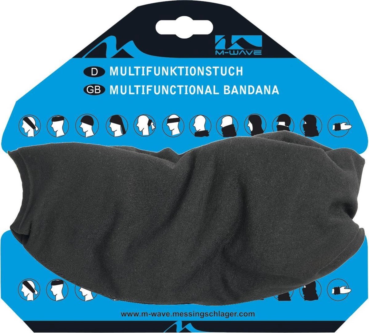 M-wave Hoofddoek Multifunctioneel Zwart 24 X 48 Cm
