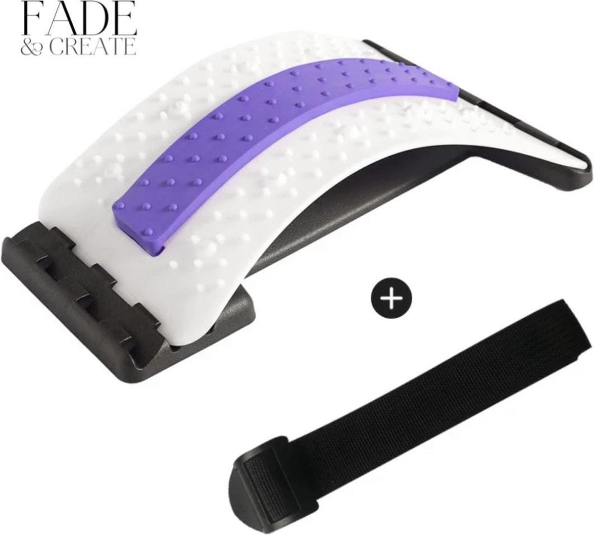 Backstretcher voor rugklachten + Belt stretcher - Comfortabele back stretcher met zachte massage silicone pad - Verstelbare rugstretcher
