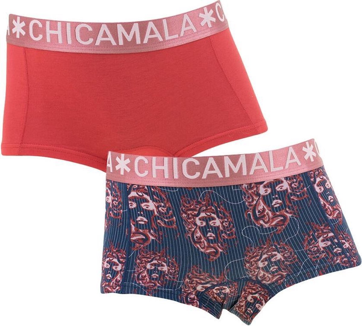 Chicamala - meisjes 2-pack mdusa rood & blauw - 176