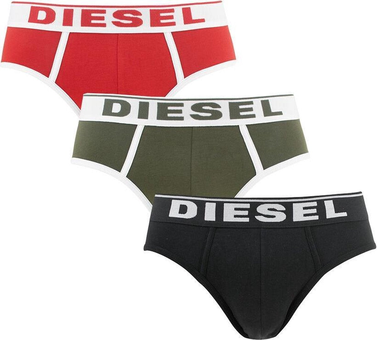 Diesel andre herenslips 3P rood / groen / zwart - L