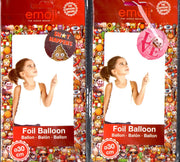 emoji foil ballon set  4 stuks 30 cm