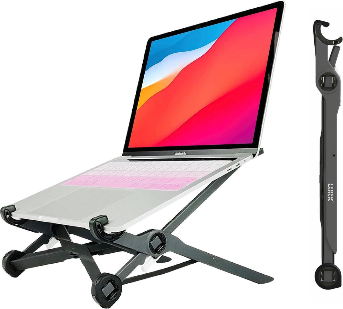 LURK® Slim Verstelbare Universele Laptopstandaard - Laptophouder - Ergonomisch Laptopverhoger - Opvouwbaar  - 13 t/m 18 inch