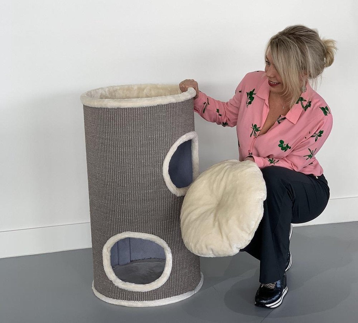 Krabton Coony 80 Beige voor grote katten 45cmØ