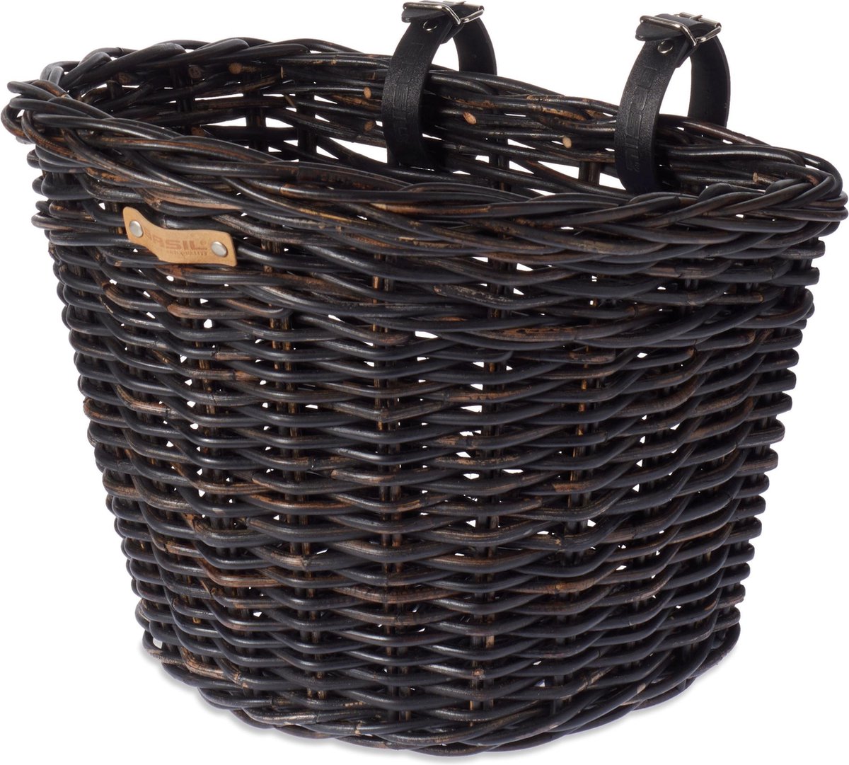 fietsmand darcy l 35 liter 42 x 26 cm riet donkerbruin