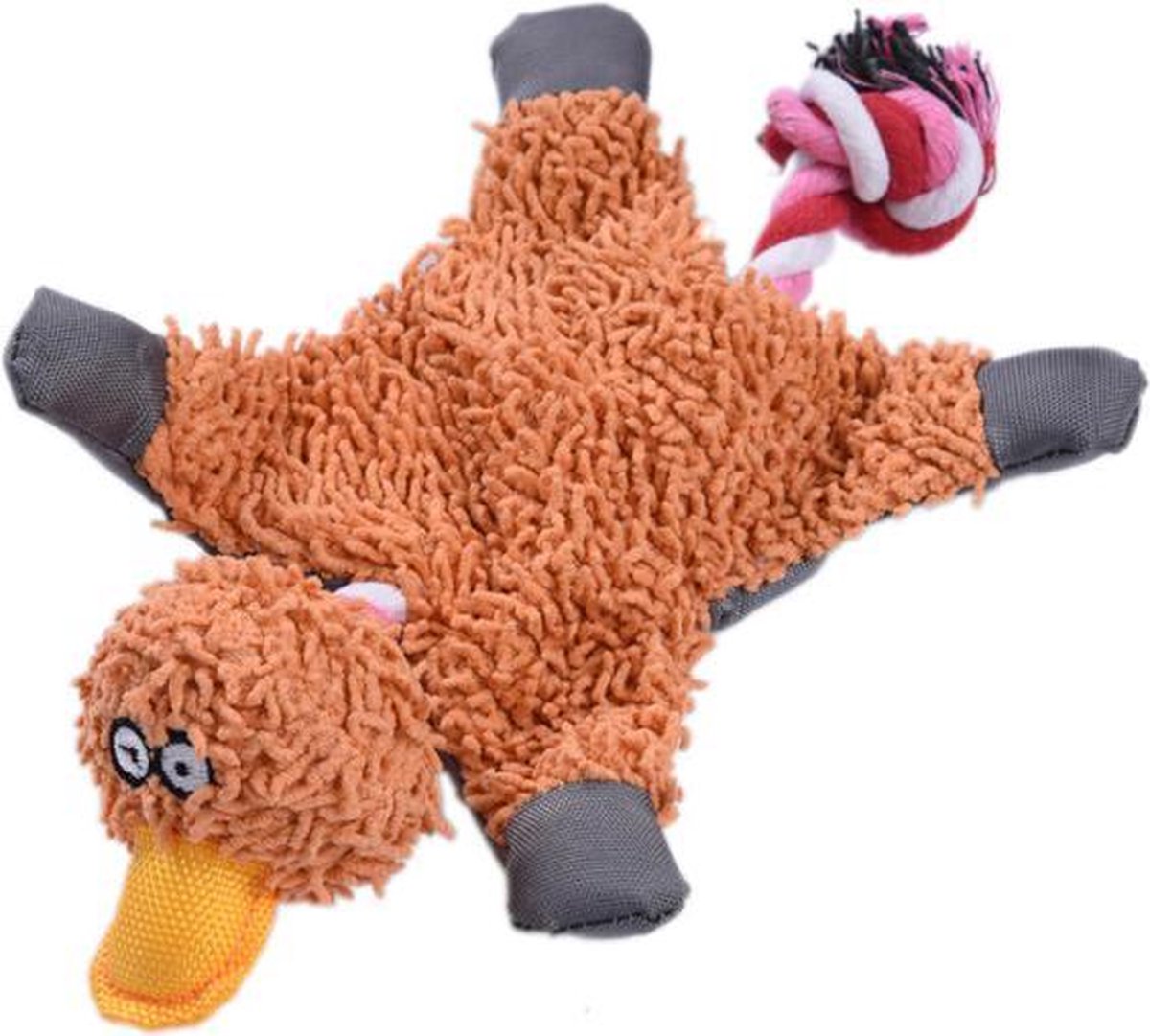 Hondenspeelgoed eend - Honden - Puppy - Hondenspeeltjes - Intelligentie - Puppy speelgoed - Oranje - Eend - Hondenspeeltje