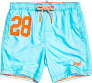 Superdry Water Polo  Zwembroek - Maat S  - Mannen - blauw/oranje