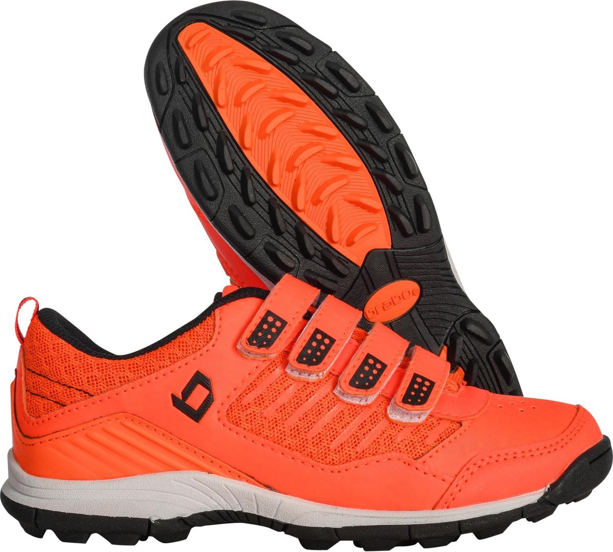 Brabo Velcro Unisex Hockeyschoenen - Neon Orange - Maat 31