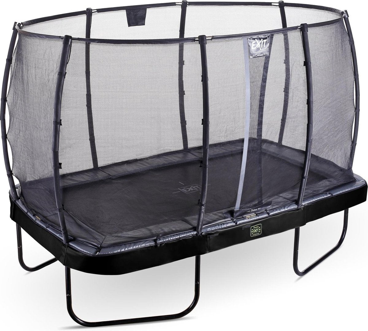 Trampoline EXIT Elegant Premium - rechthoekige - 214x366cm + net Deluxe - zwart