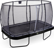 Trampoline EXIT Elegant Premium - rechthoekige - 214x366cm + net Deluxe - zwart