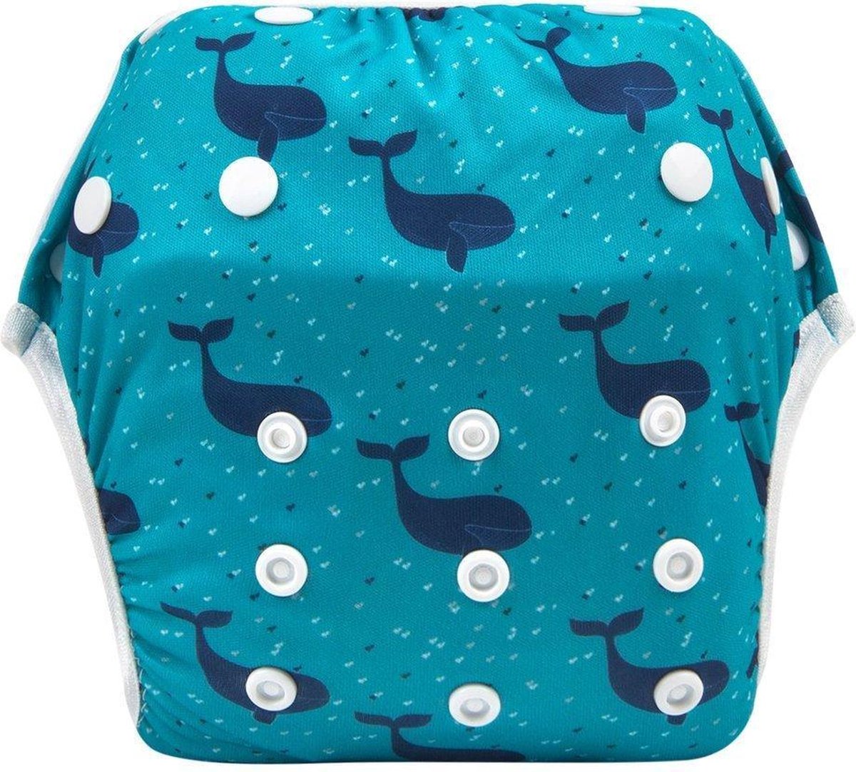 Zwemluier | Whale Blauw & Groen | Wasbaar baby 4.5 tot 15 kg