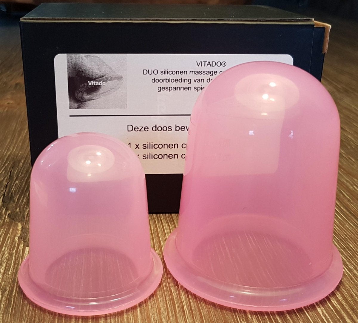 Anti cellulite Cups DUO voor benen en billen  – Cellulitis Cups – Lichaam & Gezicht – Vacuüm Massage Cups – Silicone Cuppingset – ROZE – 2 Stuks - 1 Medium 5.5 cm - 1 Large 7.0 cm DUO set ROZE