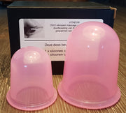 Anti cellulite Cups DUO voor benen en billen  – Cellulitis Cups – Lichaam & Gezicht – Vacuüm Massage Cups – Silicone Cuppingset – ROZE – 2 Stuks - 1 Medium 5.5 cm - 1 Large 7.0 cm DUO set ROZE