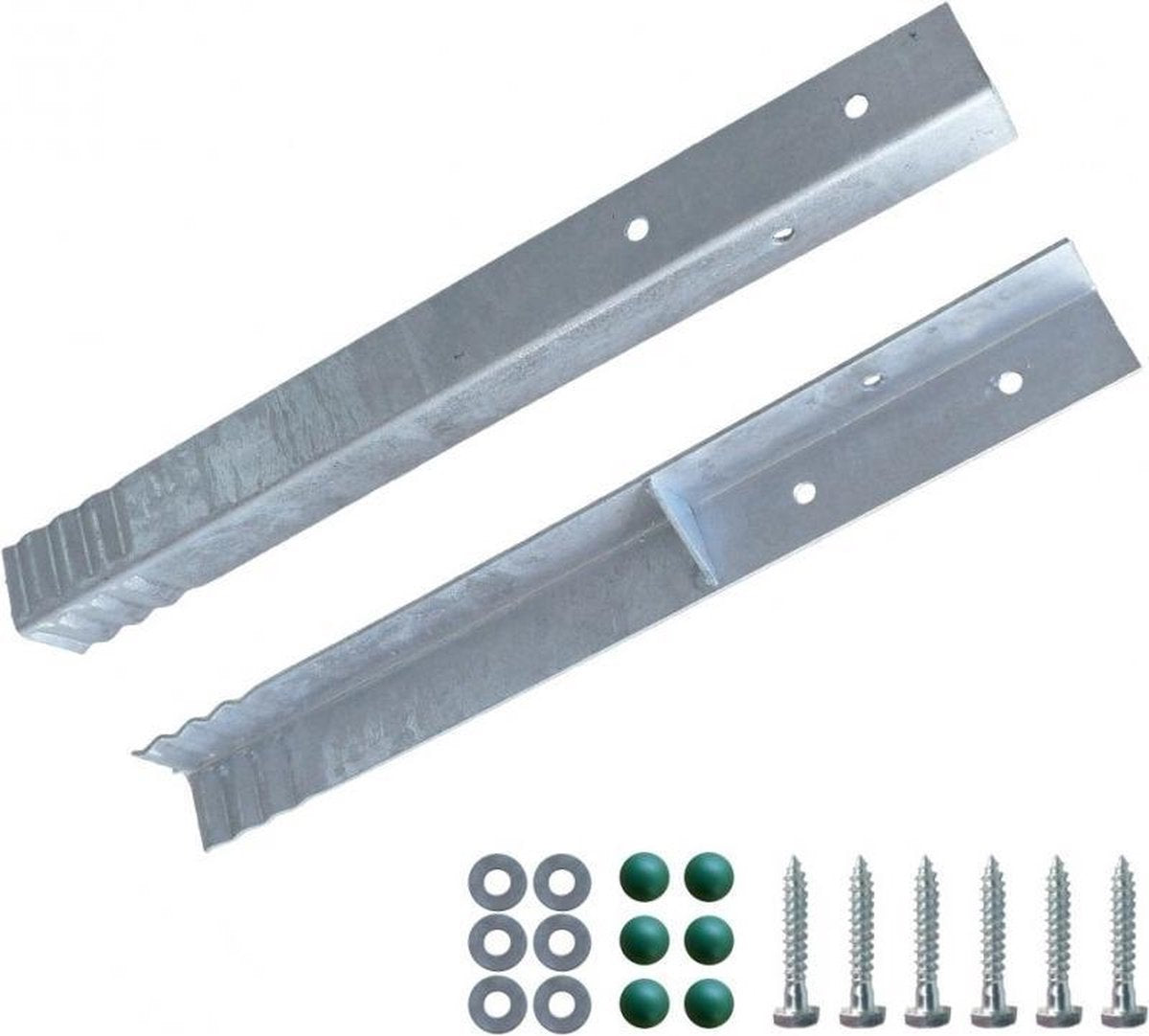 Anker Set Vuur Verzinkt Vierkanthout (2 stuks)