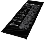 Vloermat fitness - VirtuFit Fitnessmat - PVC - 180 x 60 cm - Zwart - Met oefeningen