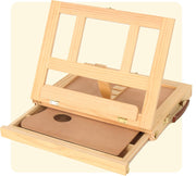 Ayoo® Houten Schildersezel Tafelmodel - Tafelezel - Tekenkoffer - Schildersezel - Schildersezel - Tekenset - Draagbare Ezel - Tekenkoffer - TafelEzel