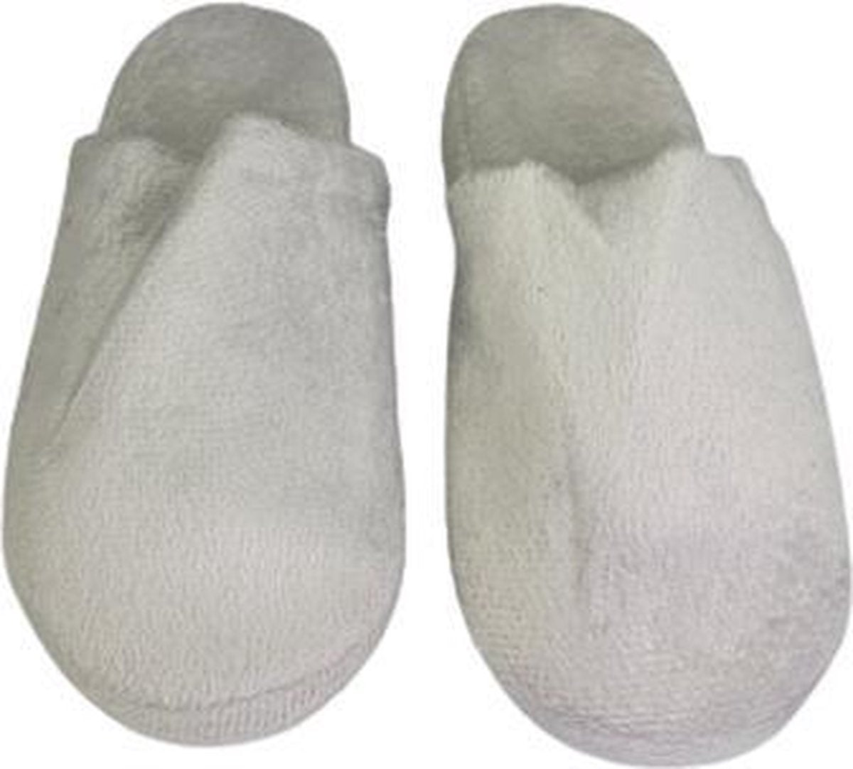 Model laag pantoffels velvet look - Lichtgrijs - Maat 40 / 41