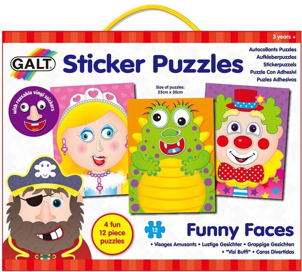 Puzzel - Grappige gezichten - 4x12st.