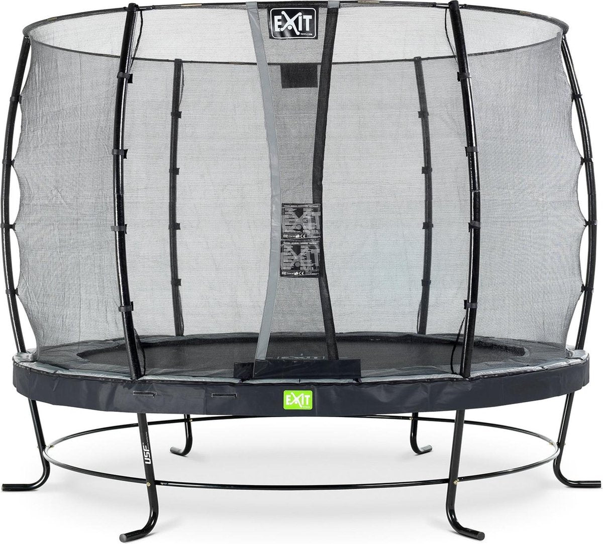 Trampoline EXIT Elegant - ø305cm met Economy veiligheidsnet - zwart
