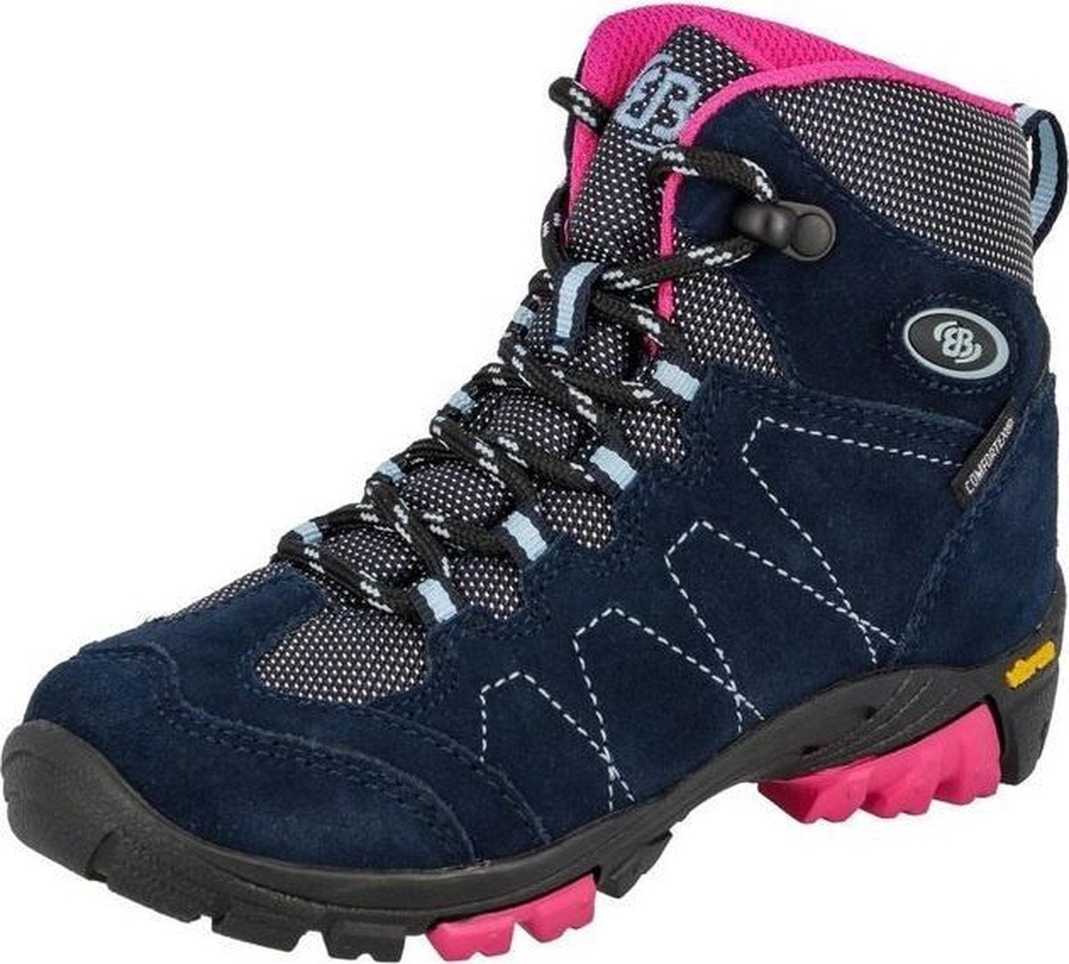 Brütting Wandelschoen Bergen High Suède Navy/roze Maat 35