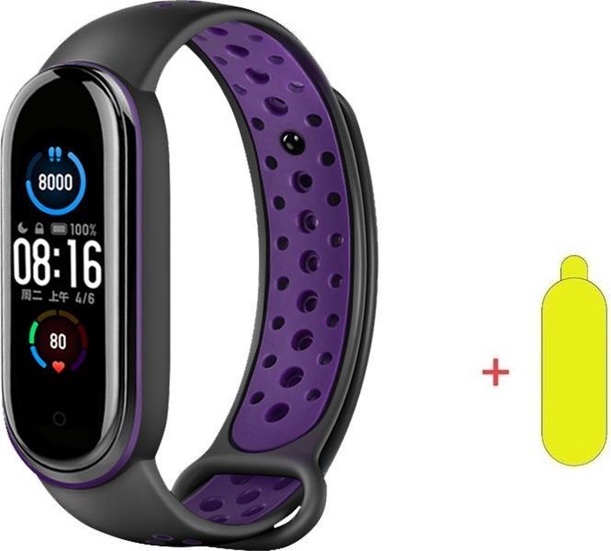 Smartwatch Dames-Smartwatch Stappenteller-Sport horloge -Smartwatch Heren-Smartwatch Kinderen-Activity Tracker -Bloeddruk- Hartslagmeter- Afstandmeter-Calorieënteller-Fitness Tracker-Zuurstofmeter-Alternatieve Fitbit- Screenprotector-Paars/Zwart