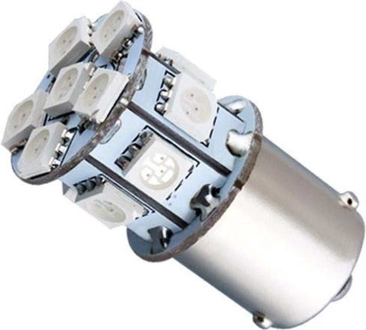 (BA15S) 1156 - 5050 - 13 SMD - Geel - 24V