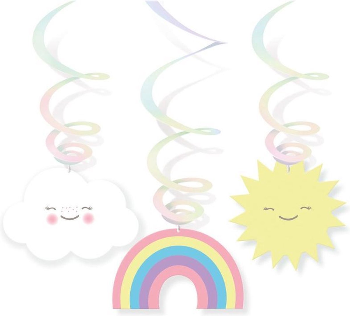 Swirls Iridescent Regenboog - 6 stuks