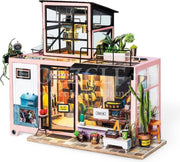 Robotime DIY modelbouw Miniatuur Bouwpakket Kevin's Studio House 25 x 20 x 16cm - met lampje