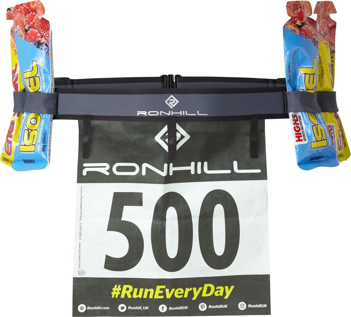 Ronhill Race Number Belt Zwart