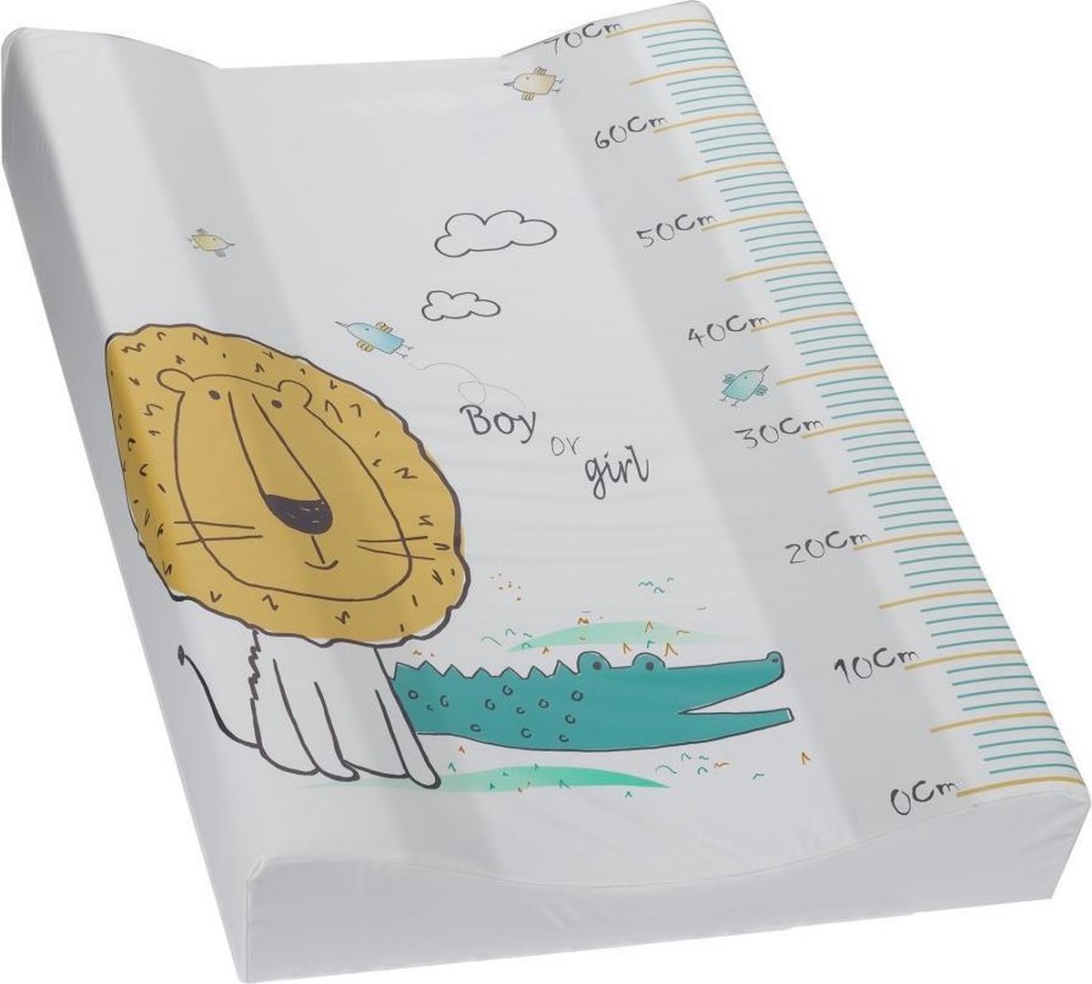 Interbaby Aankleedkussen Leeuw 70 X 55 Cm Pvc Wit