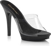 Fabulicious Hoge hakken -35 Shoes- LIP-101 US 5 Zwart/Transparant