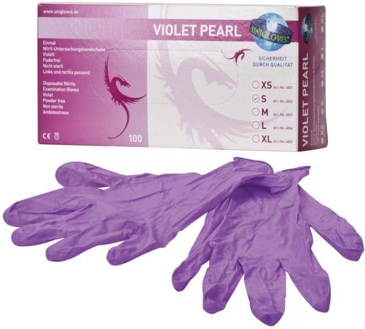 nirtil handschoenen VIOLET PEARL maat M