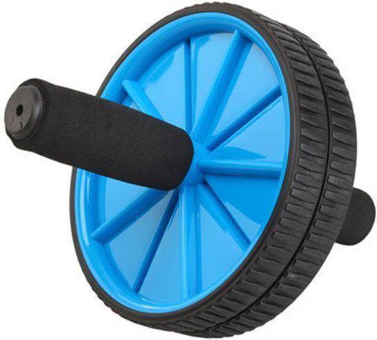 Trenas -  Double Ab Roller - Core Trainer - Core Wheel - Buikspiertrainer met dubbel wiel - Buikspier Wiel - Ø 18.5 cm - Blauw