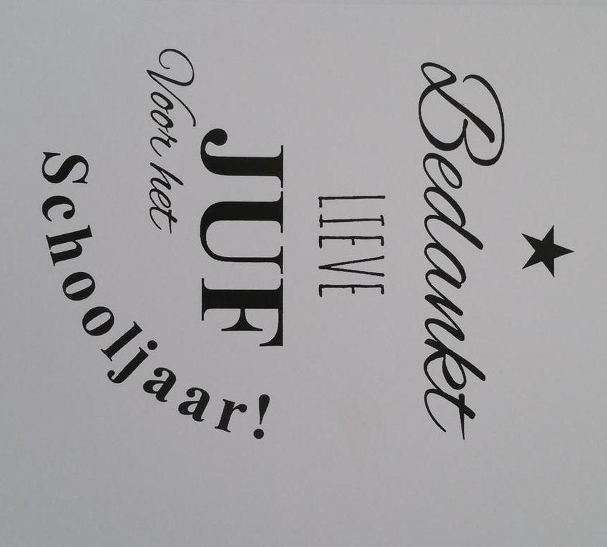 Cadeau juf set van 2 |  Tas Bedankt lieve Juf voor het schooljaar | wit met zwarte | bedankt bedanken juffen juffendag meester afscheid  Juffendag cadeau  Einde schooljaar   juf