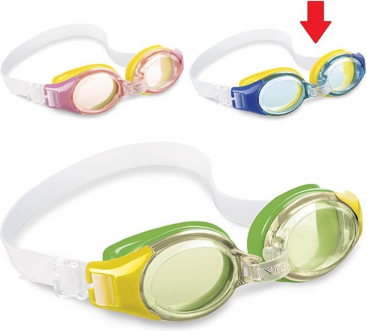 Intex Zwembril 3-8 Jaar | Duikbril | Blauw met Geel