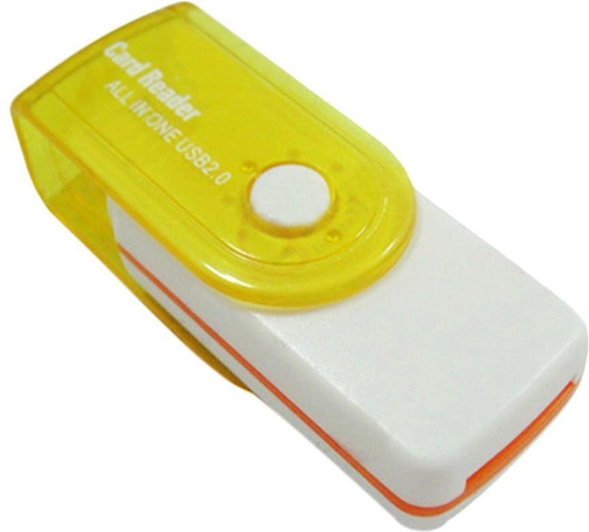 Multifunctionele USB Kaartlezer 4 in 1 USB 2.0 M2 SD SDHC SD TF Geheugenkaart Smart Reader - Geel