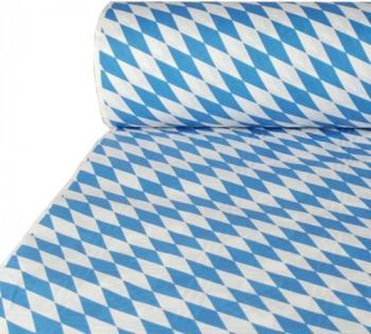 Tafelkleed papier met damastprint 50 m x 1 m 'Beiers blauw'