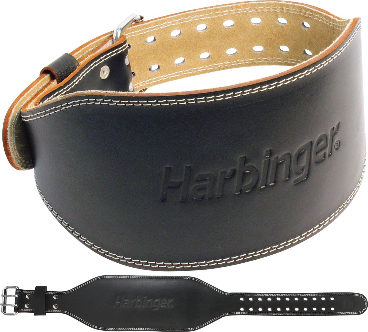 Harbinger - Pro Powerlift Riem - Gewichthefriem Van Leer - XL - Zwart