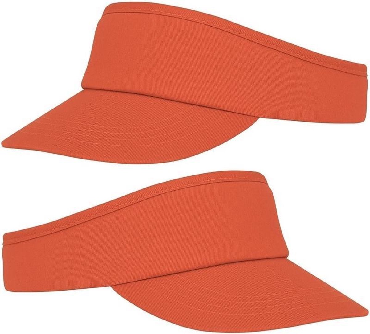 4x stuks oranje zonneklep pet voor volwassenen - Verstelbare zonnekleppen - Koningsdag/supporter artikelen