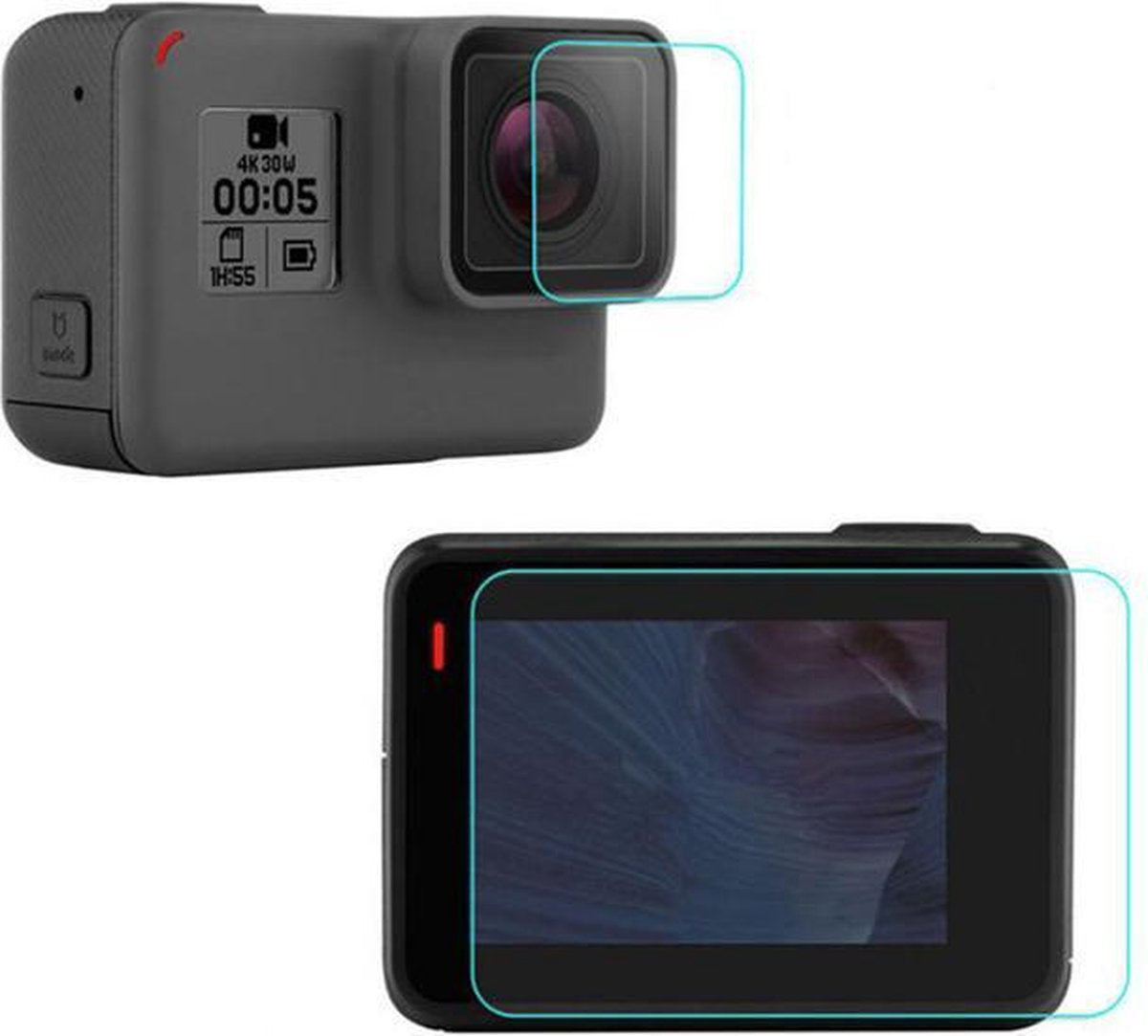 Pro Series 9H Tempered Glass Screen Protector LCD + Lens - Transparant