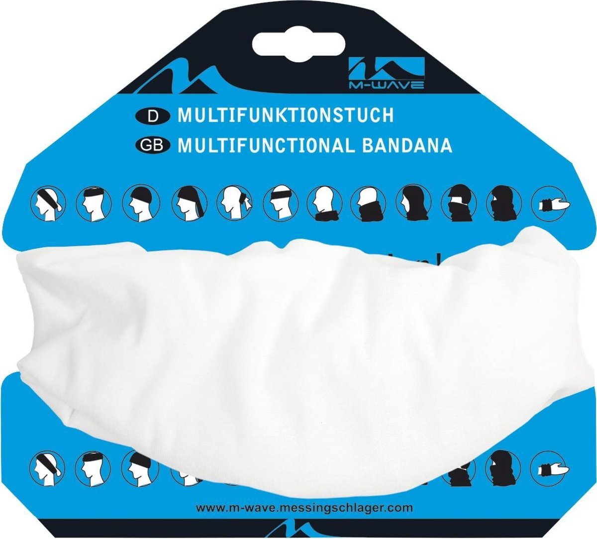 M-wave Hoofddoek Multifunctioneel Wit 24 X 48 Cm