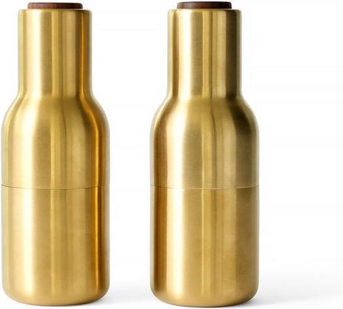 Menu - Bottle Grinder - Peper- en zoutmolen - Brushed Brass (Messing) - Set van 2