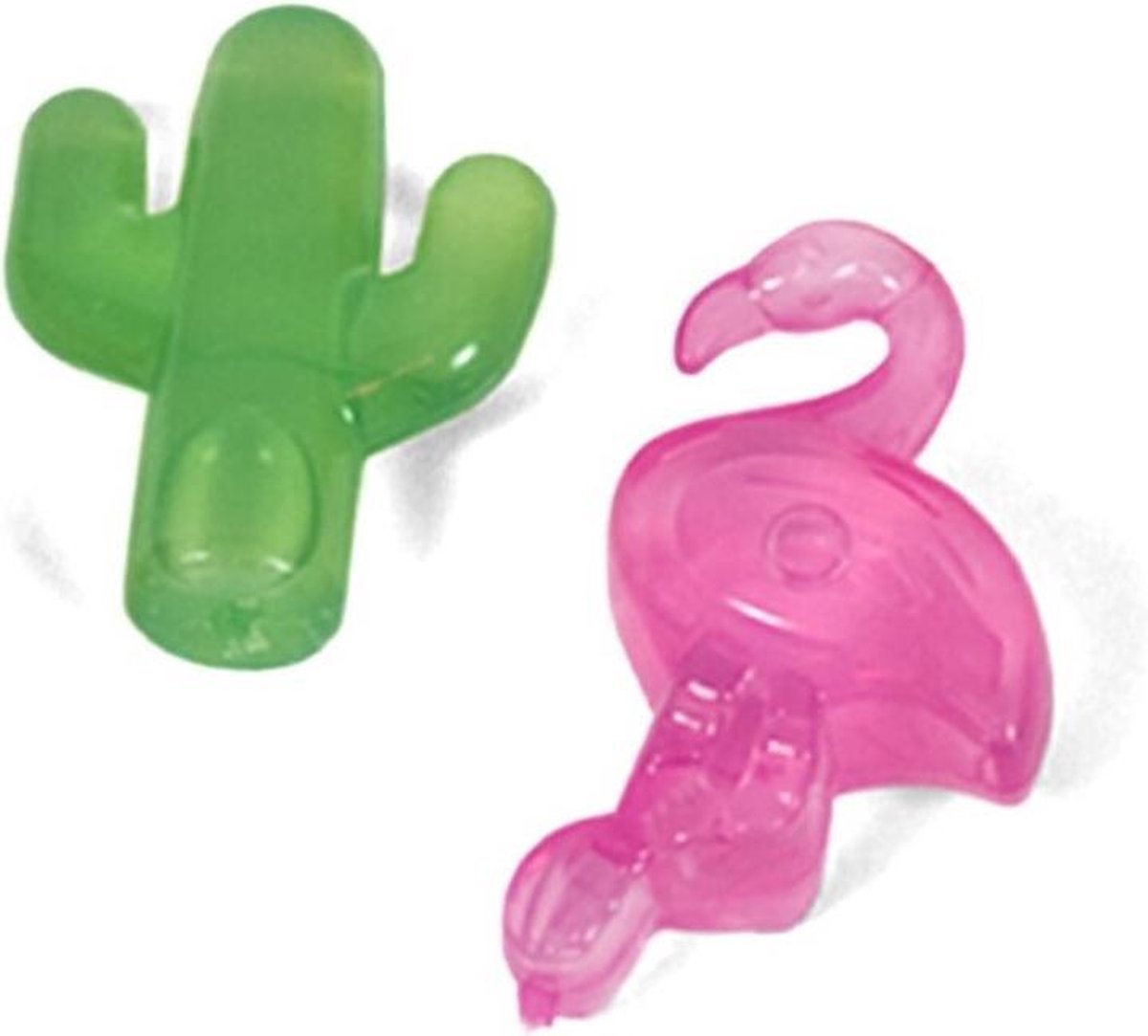 Gerimport Ijsblokjes 5 Cm Herbruikbaar Groen/roze 10 Stuks