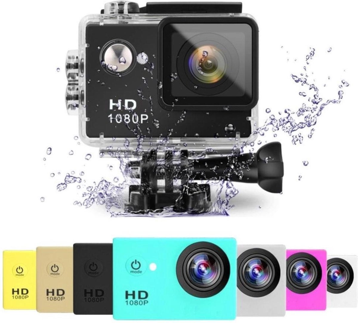 MaxXter Compacte camera - HD 1080P kwaliteit - Inclusief Veel Accessoires