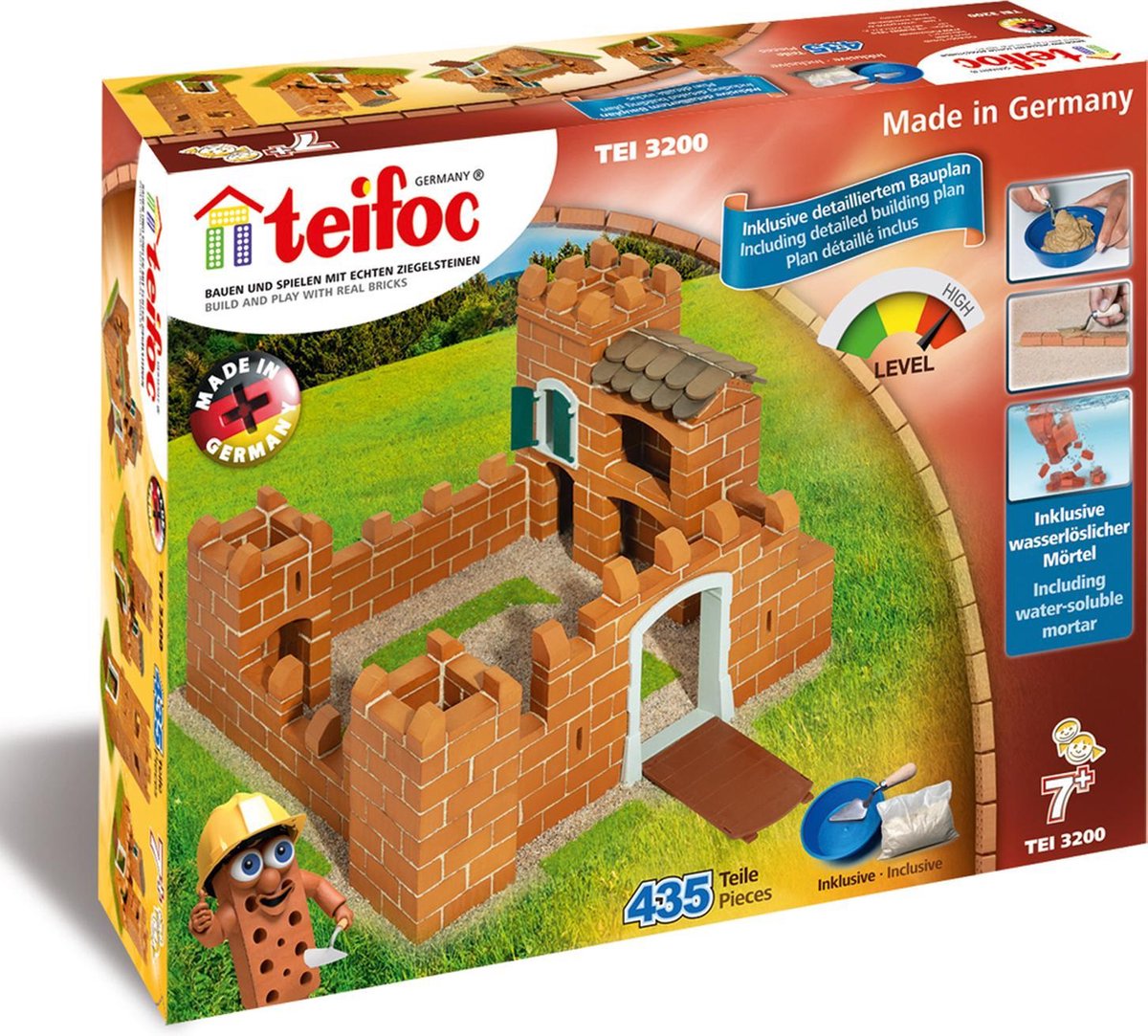 Teifoc Bouwdoos - Ridder Kasteel - Inclusief Cement Kom
