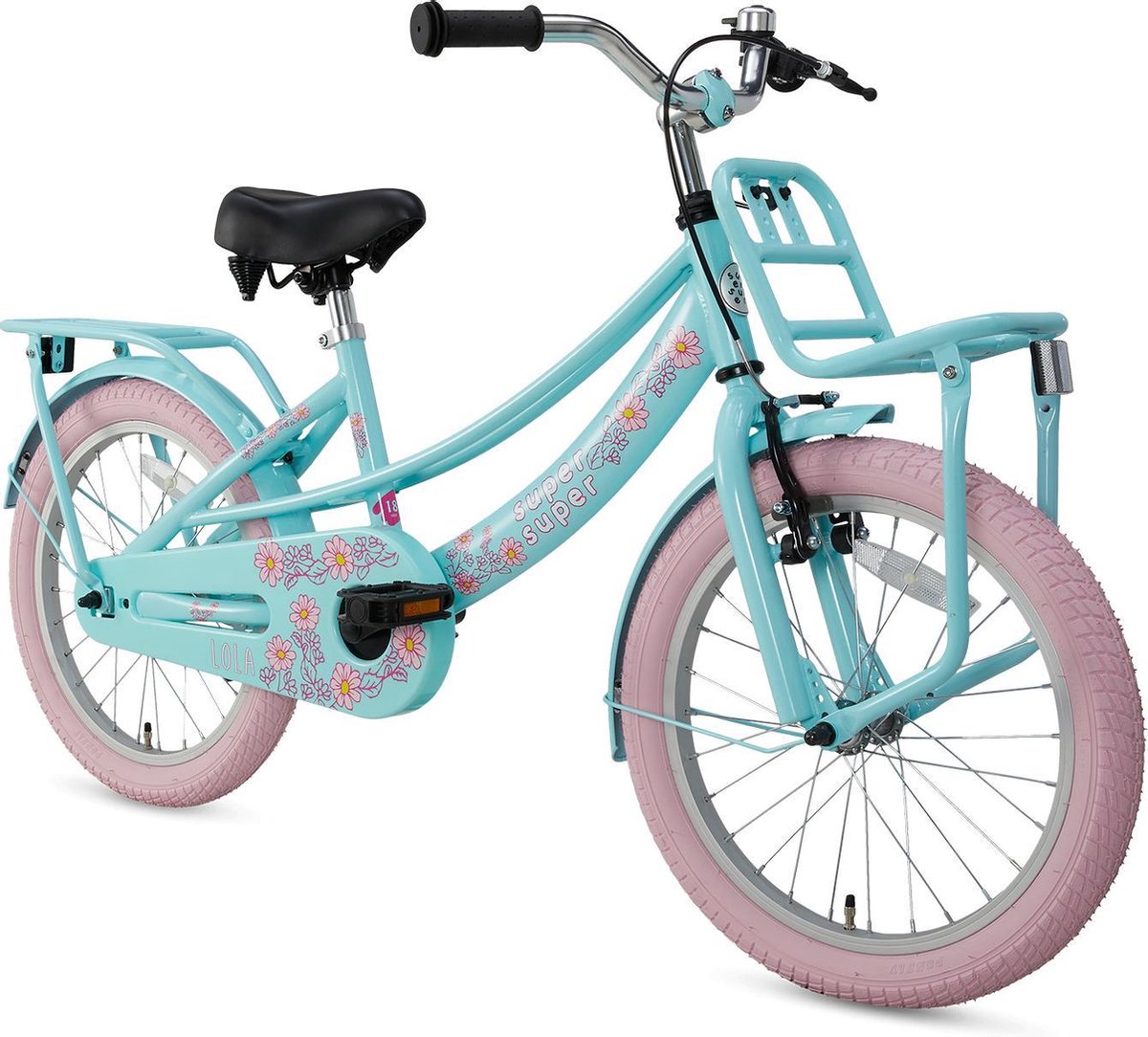 Supersuper Lola Kinderfiets - Meisjes - 18 inch - Mint-Roze