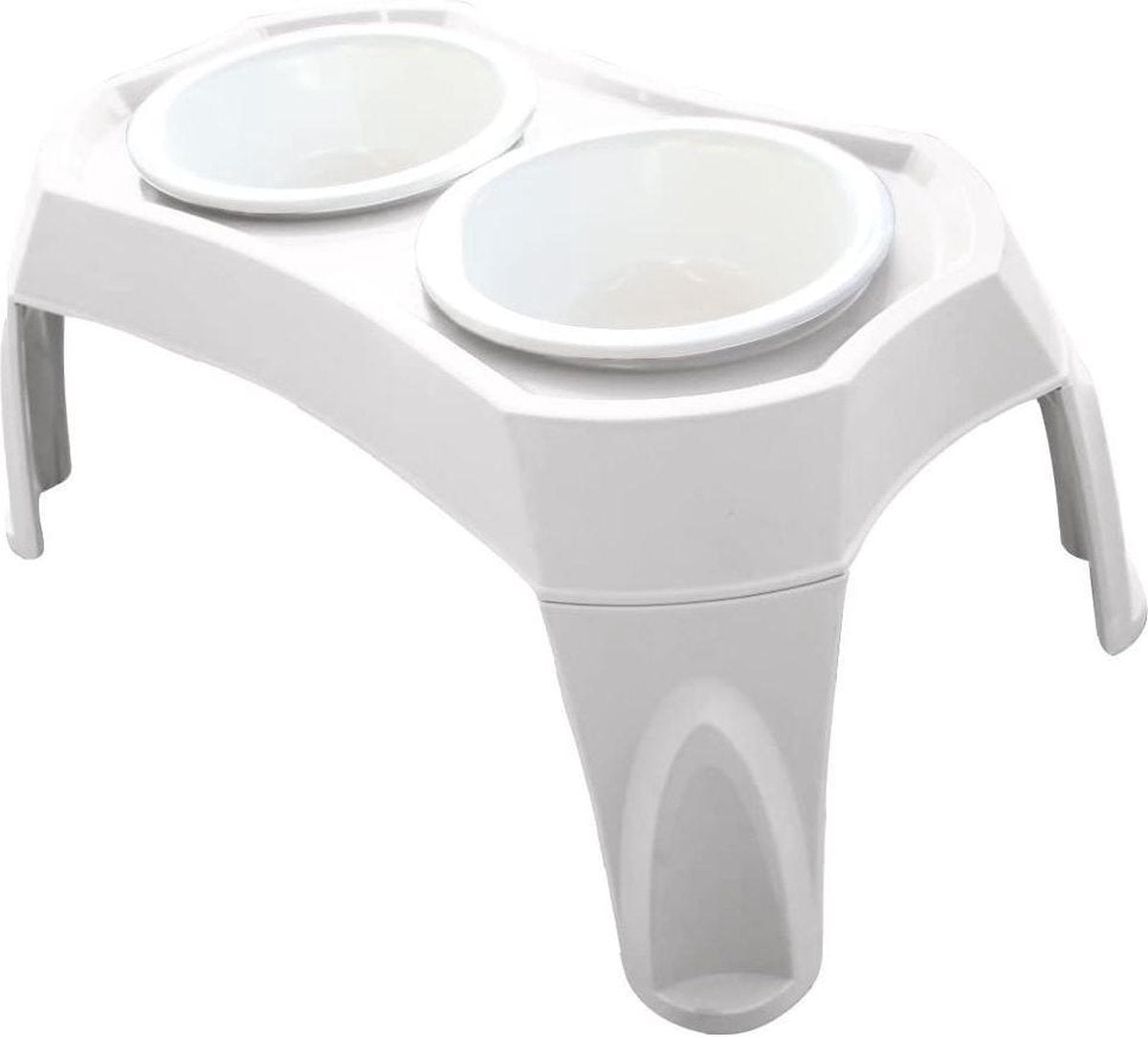 M-pets Voer- En Drinkbak 2 X 950 Ml 54 X 34 Cm Beige 3-delig