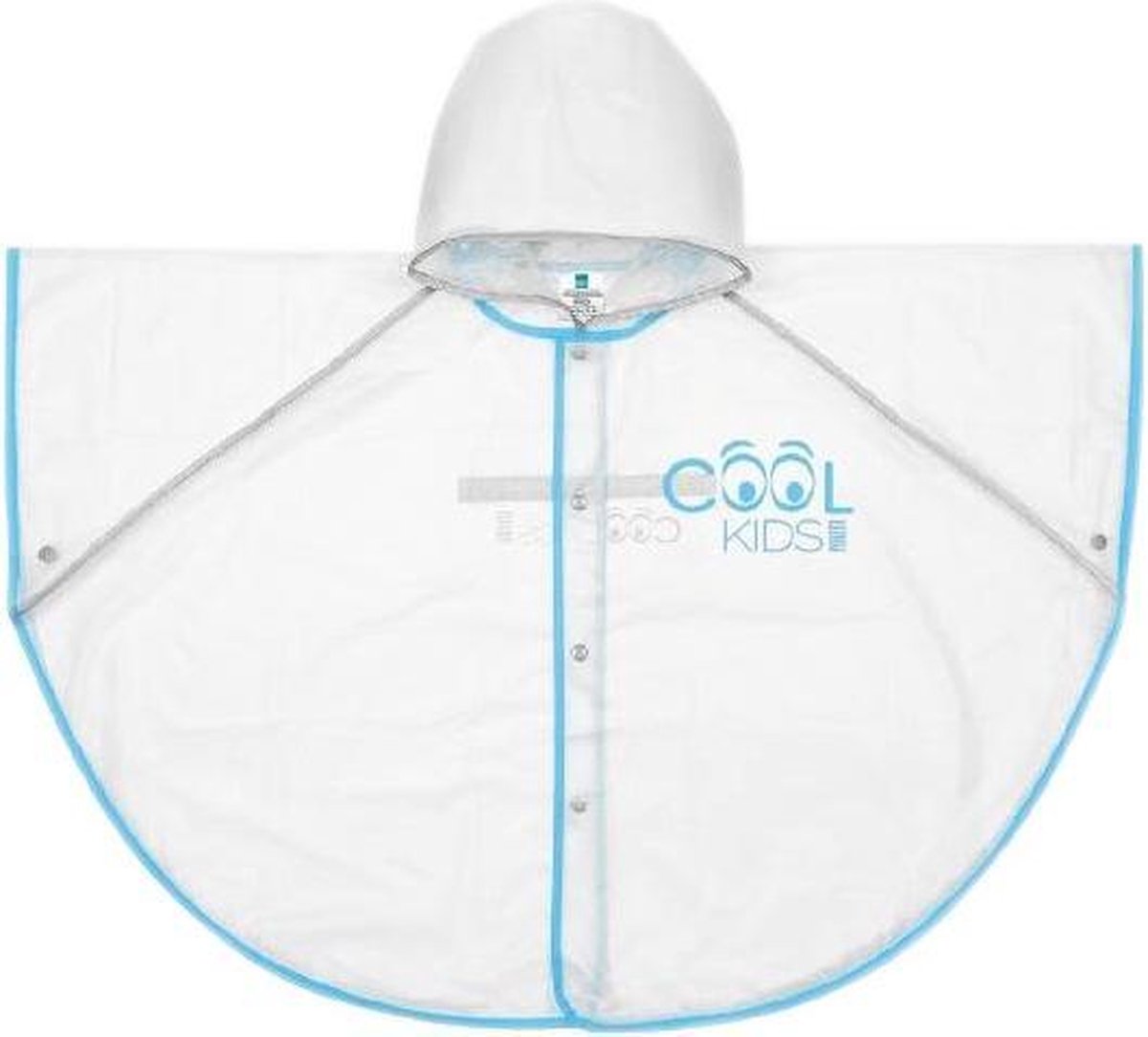Perletti Regenponcho Junior Maat 110-116 Transparant Blauw